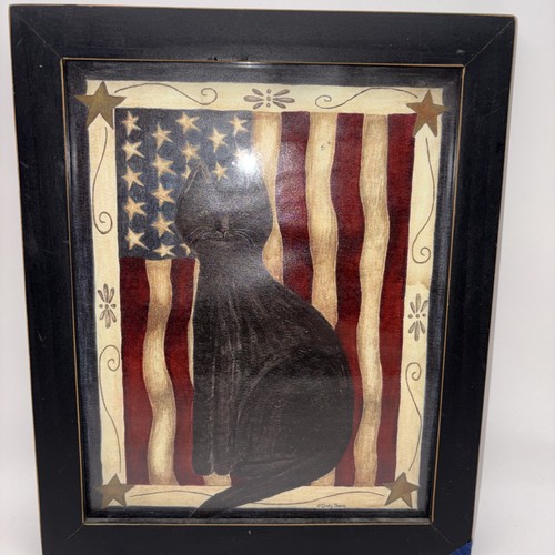 Patriotic folk art - folk, cat